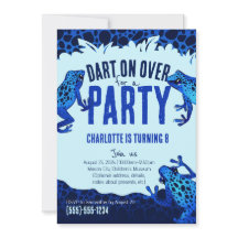 Blue Poison Dart Frosch Einladung zum Geburtstag