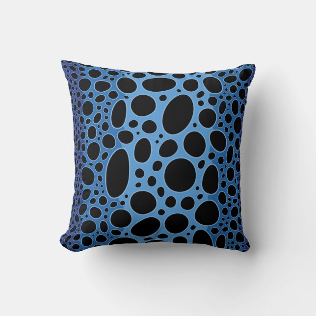 Blue Poison Dart Frosch Print Throw Kissen (Vorderseite)