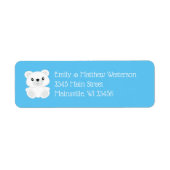 Blue Polar Bear Baby Dusche (Vorne)