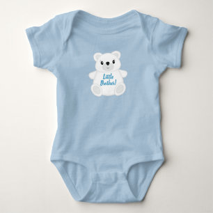 Blue Polar Bear Baby Dusche Baby Strampler