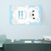 Blue Polar Bear Baby Dusche Banner (Messeveranstaltung)