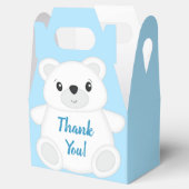 Blue Polar Bear Baby Dusche Geschenkschachtel (Geöffnet)