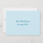 Blue Polar Bear Baby Dusche Vielen Dank Dankeskarte (Rückseite)