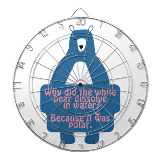 Blue Polar Bear Funny Chemistry Joke Dartscheibe (vorne)