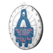 Blue Polar Bear Funny Chemistry Joke Dartscheibe (Vorderseite rechts)