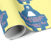 Blue Polar Bear Funny Chemistry Joke Geschenkpapier (Rolleneckpunkt)
