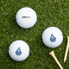 Blue Polar Bear Funny Chemistry Joke Golfball