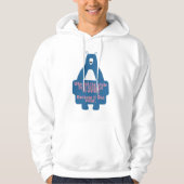 Blue Polar Bear Funny Chemistry Joke Hoodie (Vorderseite)
