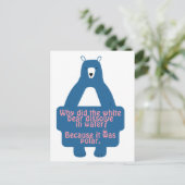 Blue Polar Bear Funny Chemistry Joke Postkarte (Stehend Vorderseite)
