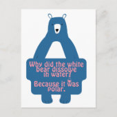 Blue Polar Bear Funny Chemistry Joke Postkarte (Vorderseite)