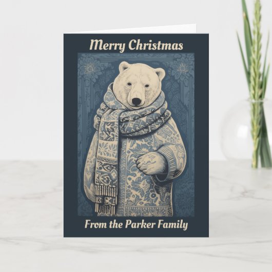 Blue Polar Bear Weihnachten (Vorderseite)