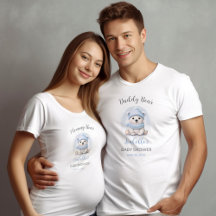 Blue Polar Bear Winter Boy Baby Shower Eltern