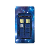 Blue Police Public Call Box - UK Time Travel 1 Adressaufkleber (Vorne)