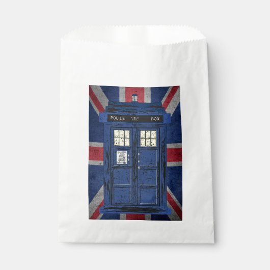 Blue Police Public Call Box - UK Time Travel 1 Geschenktütchen (Vorderseite)