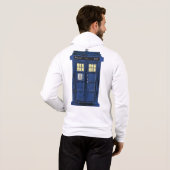 Blue Police Public Call Box - UK Time Travel 1 Hoodie (Schwarz voll)