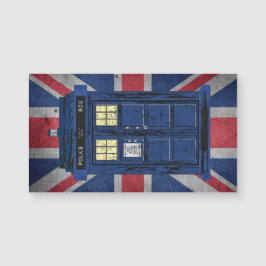 Blue Police Public Call Box - UK Time Travel 1 Magnetkarte