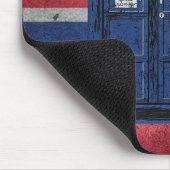 Blue Police Public Call Box - UK Time Travel 1 Mousepad (Ecke)