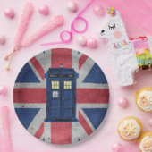 Blue Police Public Call Box - UK Time Travel 1 Pappteller (Party)