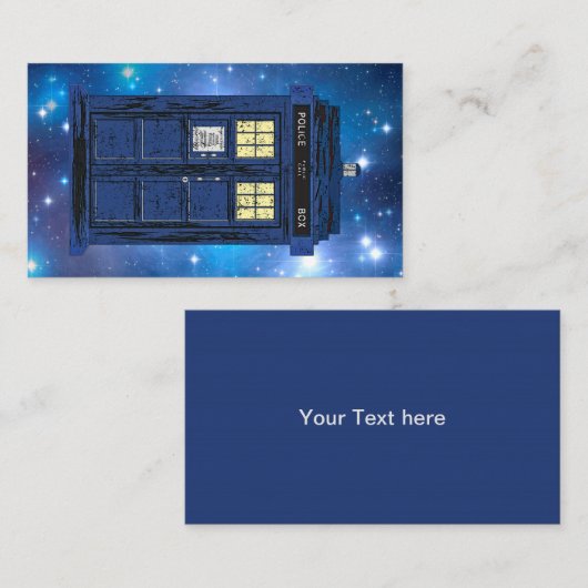 Blue Police Public Call Box - UK Time Travel 1 Platzkarte (Vorne/Hinten)
