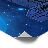 Blue Police Public Call Box - UK Time Travel 1 Poster (Ecke)