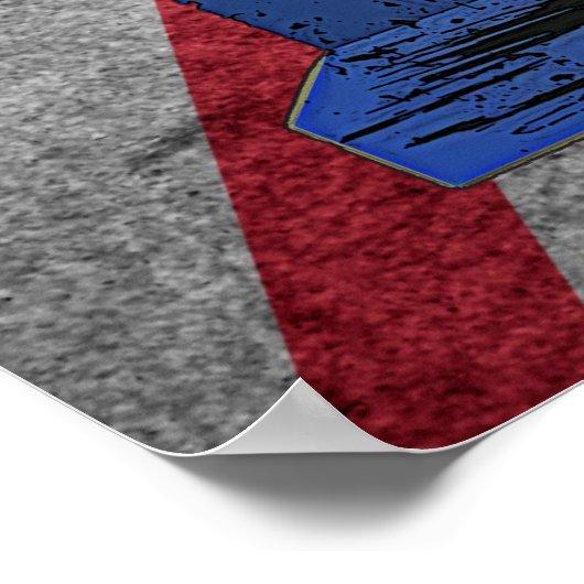 Blue Police Public Call Box - UK Time Travel 1 Poster (Ecke)