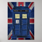 Blue Police Public Call Box - UK Time Travel 1 Poster (Vorne)