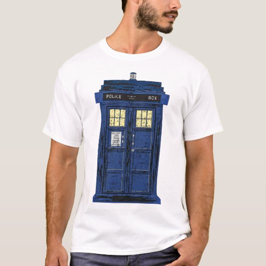 Blue Police Public Call Box - UK Time Travel 1 T-Shirt (Vorderseite)