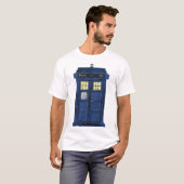 Blue Police Public Call Box - UK Time Travel 1 T-Shirt (Vorne ganz)