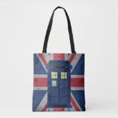 Blue Police Public Call Box - UK Time Travel 1 Tasche (Vorderseite)