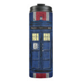 Blue Police Public Call Box - UK Time Travel 1 Thermosbecher (Vorderseite)