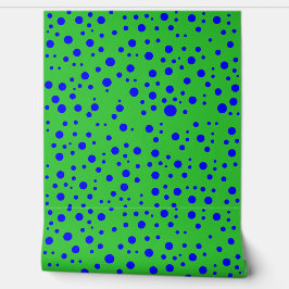 Blue Polk Dots - Vintag grün Tapete
