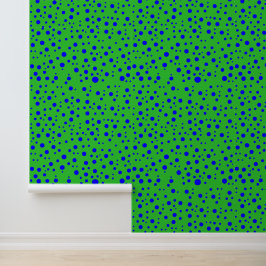 Blue Polk Dots - Vintag grün Tapete