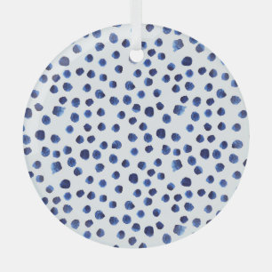 Blue Polka: Aquarelltuch Nahtlos. Ornament Aus Glas
