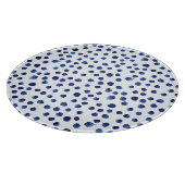 Blue Polka: Aquarelltuch Nahtlos. Schneidebrett (Ecke)
