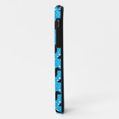 Blue Polka Dackeln Case-Mate iPhone Hülle (Hinten/Links)