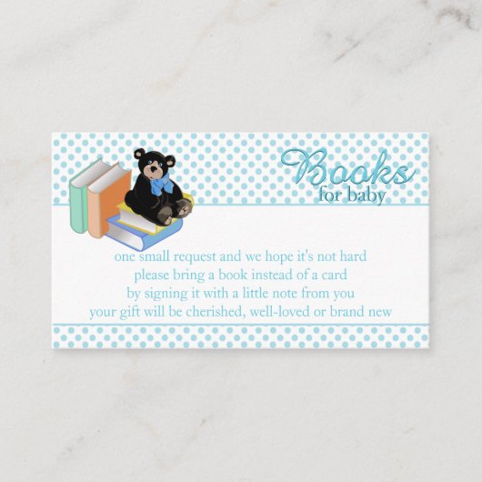 Blue Polka Dooks für Baby Begleitkarte (Vorderseite)