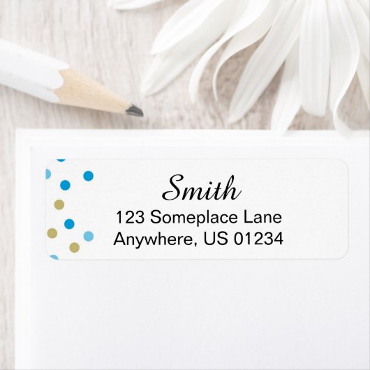 Blue Polka Dot Address Lables (Insitu)
