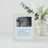 Blue Polka Dot Baby Ankündigung (Stehend Vorderseite)