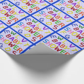 Blue Polka Dot Baby Duschabwaschpapier Geschenkpapier (Ecke)