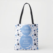 Blue polka dot baby shower tasche (Vorderseite)