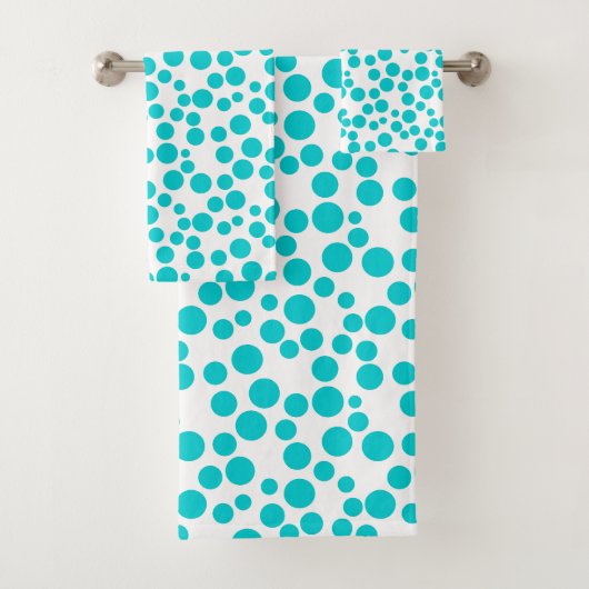 Blue Polka dot Badhandtuch Set (Insitu)