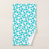 Blue Polka dot Badhandtuch Set (Handtuch)