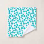 Blue Polka dot Badhandtuch Set (Waschlappen)