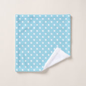 Blue Polka Dot Badhandtuch Set (Waschlappen)