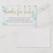Blue Polka Dot Book Request Baby Shower Einladung (Vorne/Hinten)