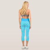Blue Polka Dot Capri Leggings (Rückseite)