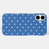 Blue Polka dot Case-Mate iPhone Hülle (Rückseite (Horizontal))