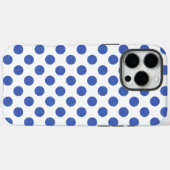 Blue Polka Dot Case-Mate iPhone Hülle (Rückseite (Horizontal))