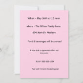 Blue Polka Dot Dackel Einladung (Rückseite)