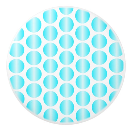 Blue Polka Dot Design Keramikknauf (Vorderseite)